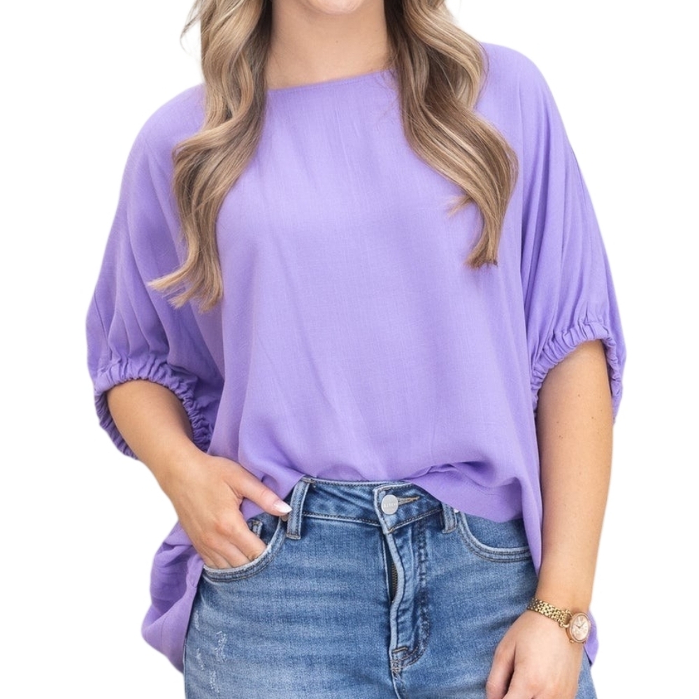 New Zenana Womens Purple Top Size S M L XL Plus